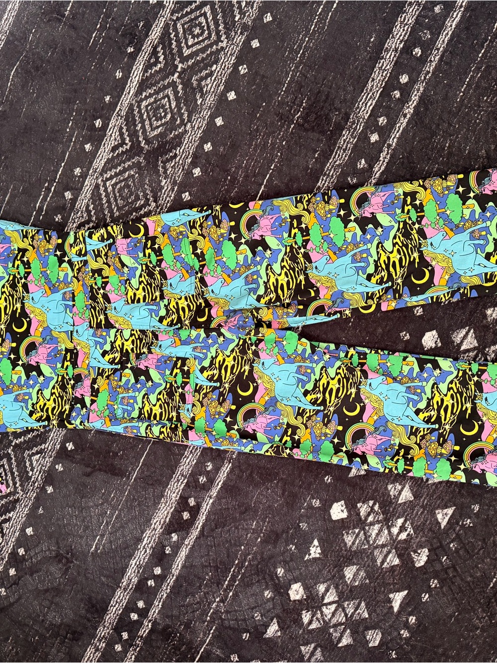 Nooworks Black Multicolor Unicorn Print Jumpsuit - Picture 3 of 3